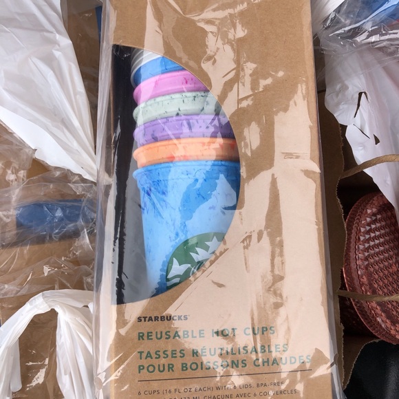 Starbucks Marble Reusable Hot Cups (6 cups) (SALE) - Picture 2 of 3